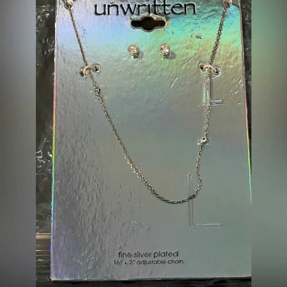 NWT Unwritten fine silver initial 